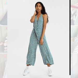 AE Ditsy Print Halter Jumpsuit